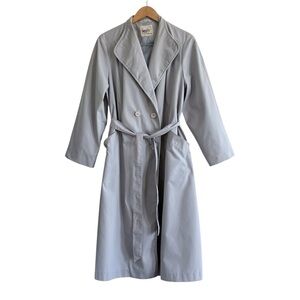 Vintage 1960s Double-Breasted Long Line Trench Coat